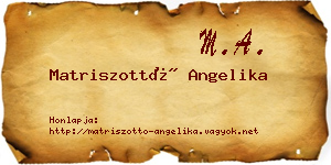 Matriszottó Angelika névjegykártya